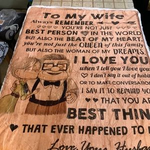 Throw Blanket Gifts for Wife, “To My Wife” Soft Fleece Blanket white edge New